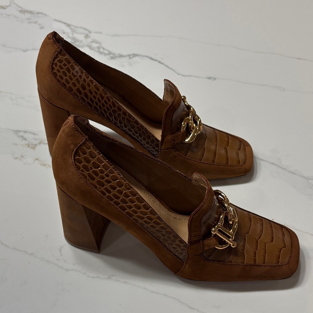 Gibson Latimer Brown Crocodile Pattern Heels - image 6